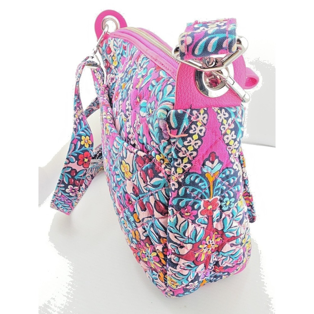 Vera Bradley Carson Mini Shoulder Bag Crossbody Purse - Kaleidoscope Pink - Picture 8 of 11